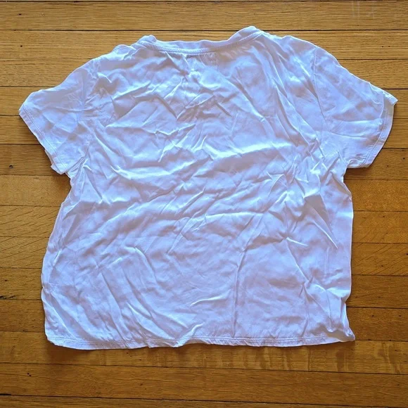 Nation LTD, White Short Sleeve Satiny T-Shirt, EUC, Women's M - Picture 2 of 13